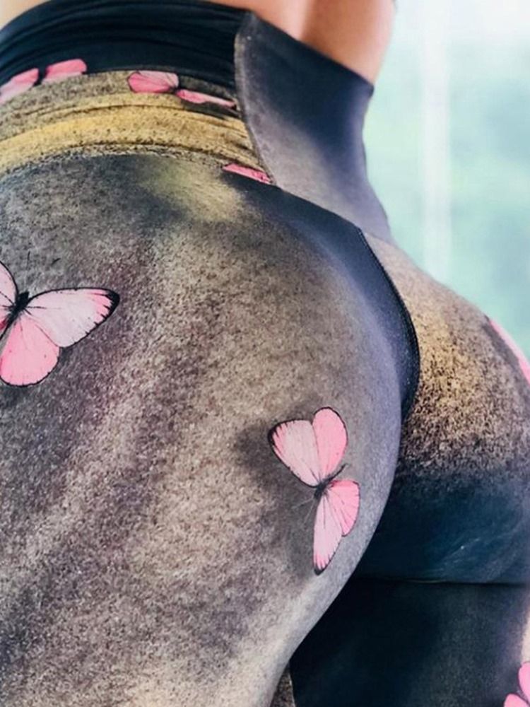 Skriv Ut Andas Hög Midja Push Up Gym Sport Yoga Byxor Hög Midja Tiktok Leggings