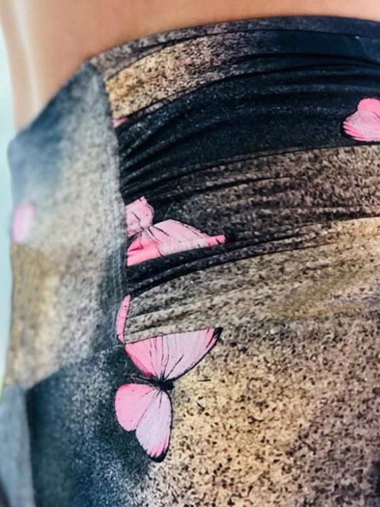 Skriv Ut Andas Hög Midja Push Up Gym Sport Yoga Byxor Hög Midja Tiktok Leggings