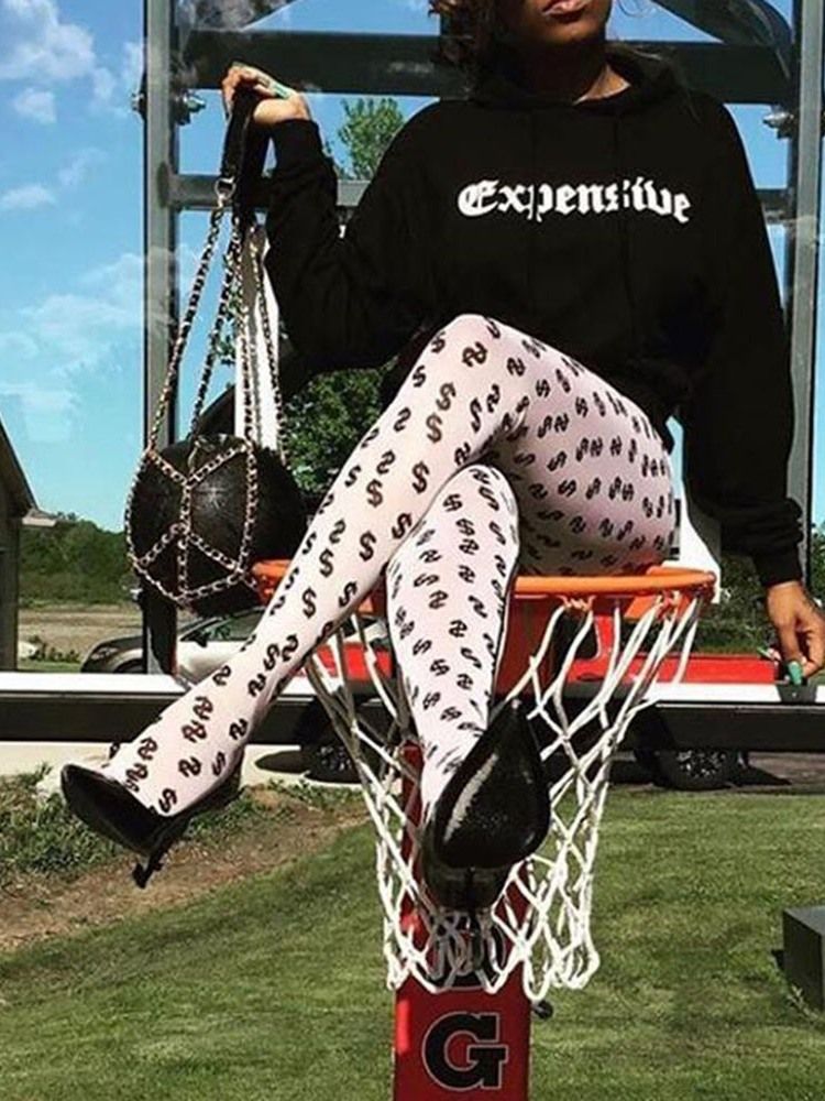 Skriv Ut Anti-Svett Kvinnliga Yoga Byxor Hög Midja Tiktok Leggings