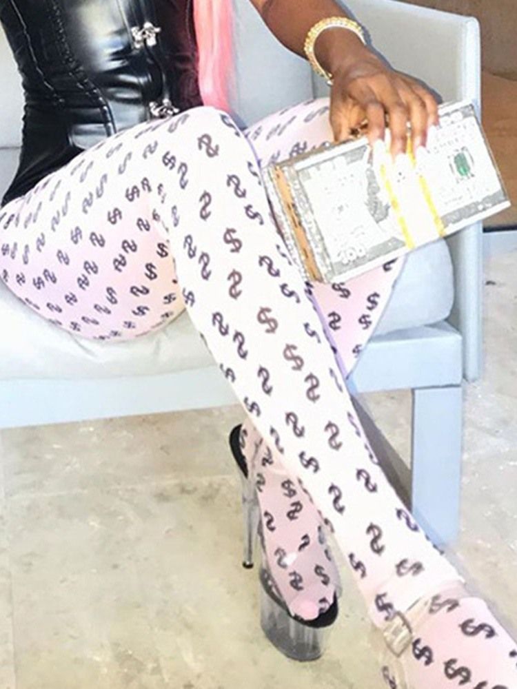 Skriv Ut Anti-Svett Kvinnliga Yoga Byxor Hög Midja Tiktok Leggings