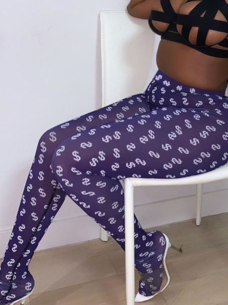 Skriv Ut Anti-Svett Kvinnliga Yoga Byxor Hög Midja Tiktok Leggings