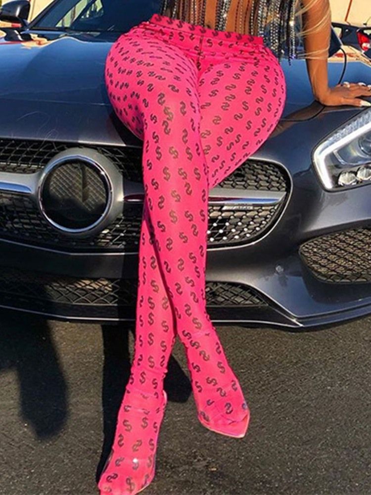 Skriv Ut Anti-Svett Kvinnliga Yoga Byxor Hög Midja Tiktok Leggings