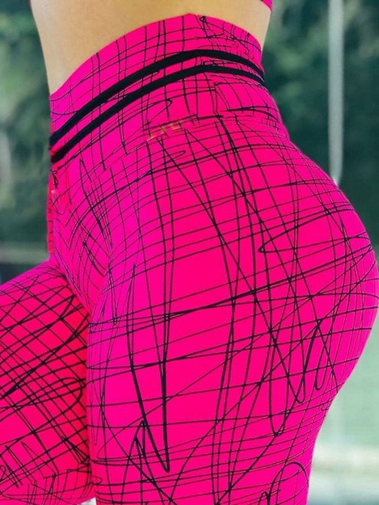 Skriv Ut Geometriska Push Up Gym Sport Yoga Byxor Tiktok Leggings Med Hög Midja