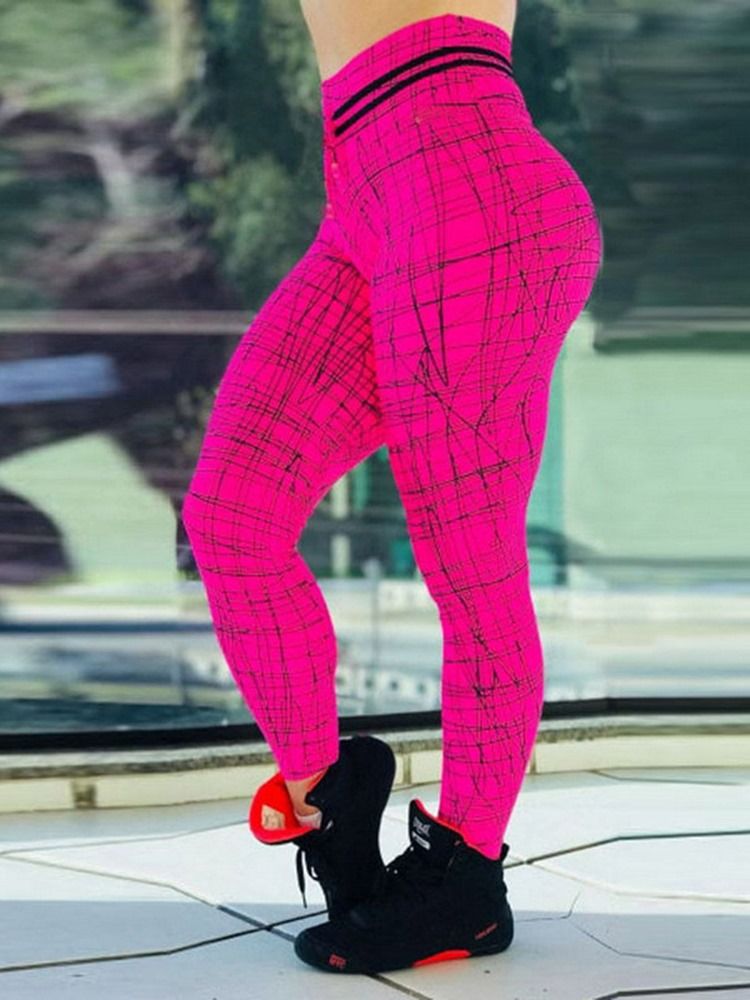 Skriv Ut Geometriska Push Up Gym Sport Yoga Byxor Tiktok Leggings Med Hög Midja