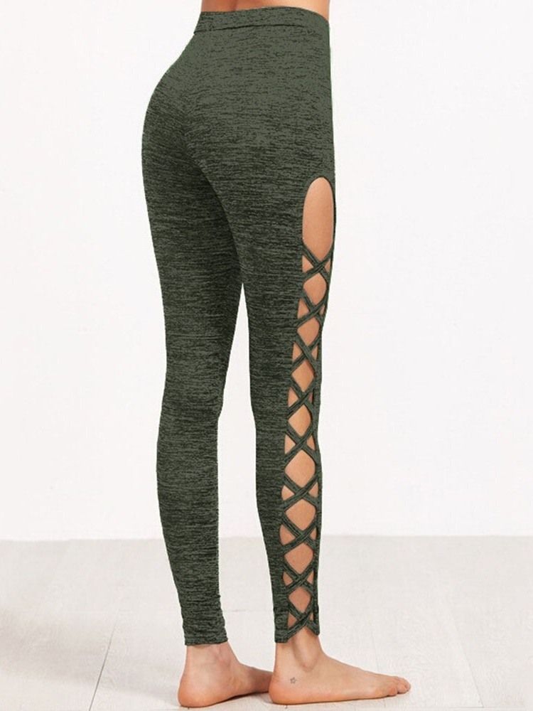 Snabbtorkande Ankellängd Löparbyxor Yogabyxor Tiktok Leggings Med Hög Midja