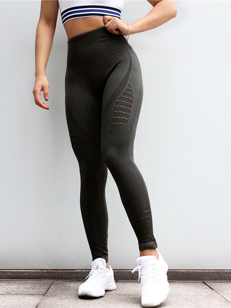 Snabbtorkande Nylon Solid Tennis Leggings I Full Längd Yoga Tiktok Leggings Med Hög Midja