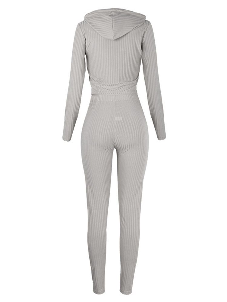Solid Anti-Svettpolyester Med Huva Långärmad Basketklädsel