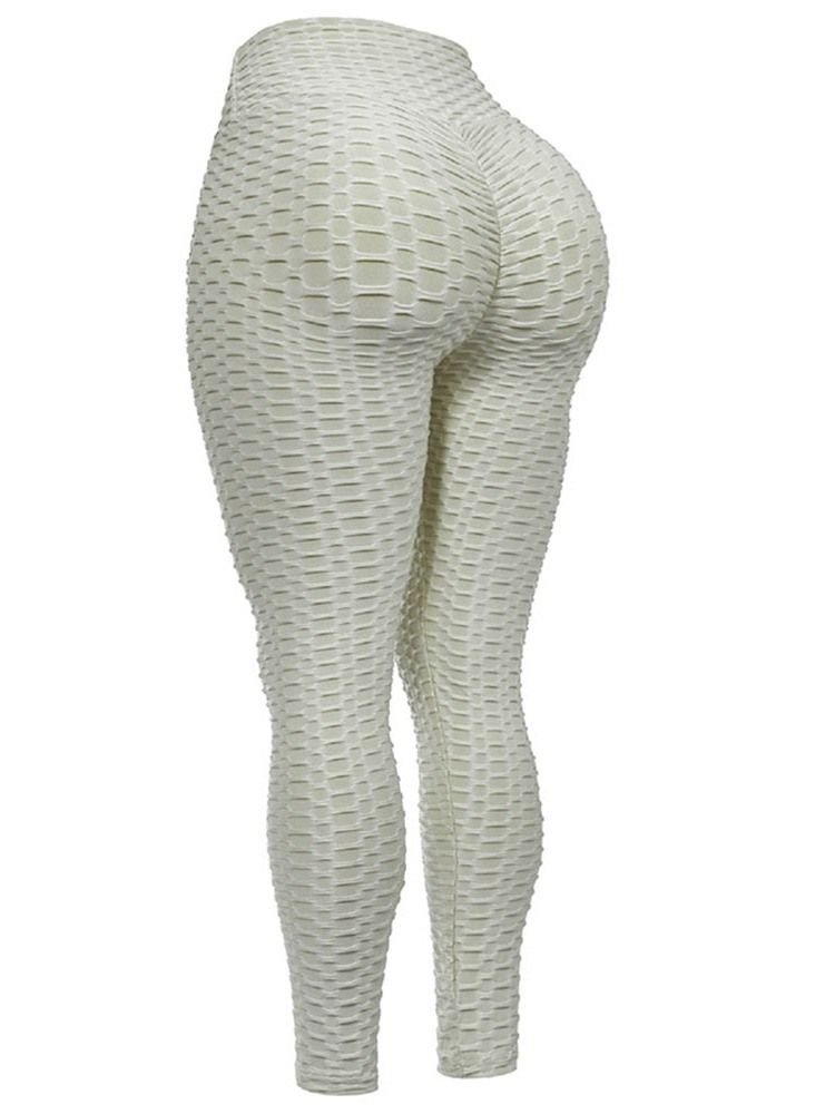 Solida Anti-Svett Ankellängd Yogabyxa Tiktok Leggings Med Hög Midja