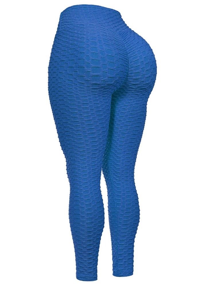 Solida Anti-Svett Ankellängd Yogabyxa Tiktok Leggings Med Hög Midja