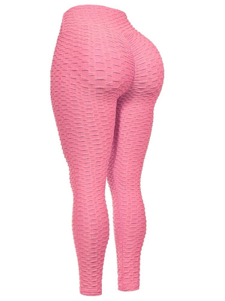 Solida Anti-Svett Ankellängd Yogabyxa Tiktok Leggings Med Hög Midja
