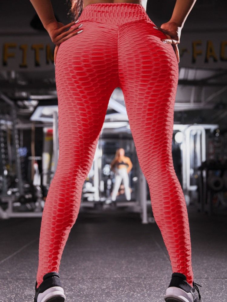 Solida Snabbtorka Löparbyxor Yogabyxor Tiktok Leggings Med Hög Midja