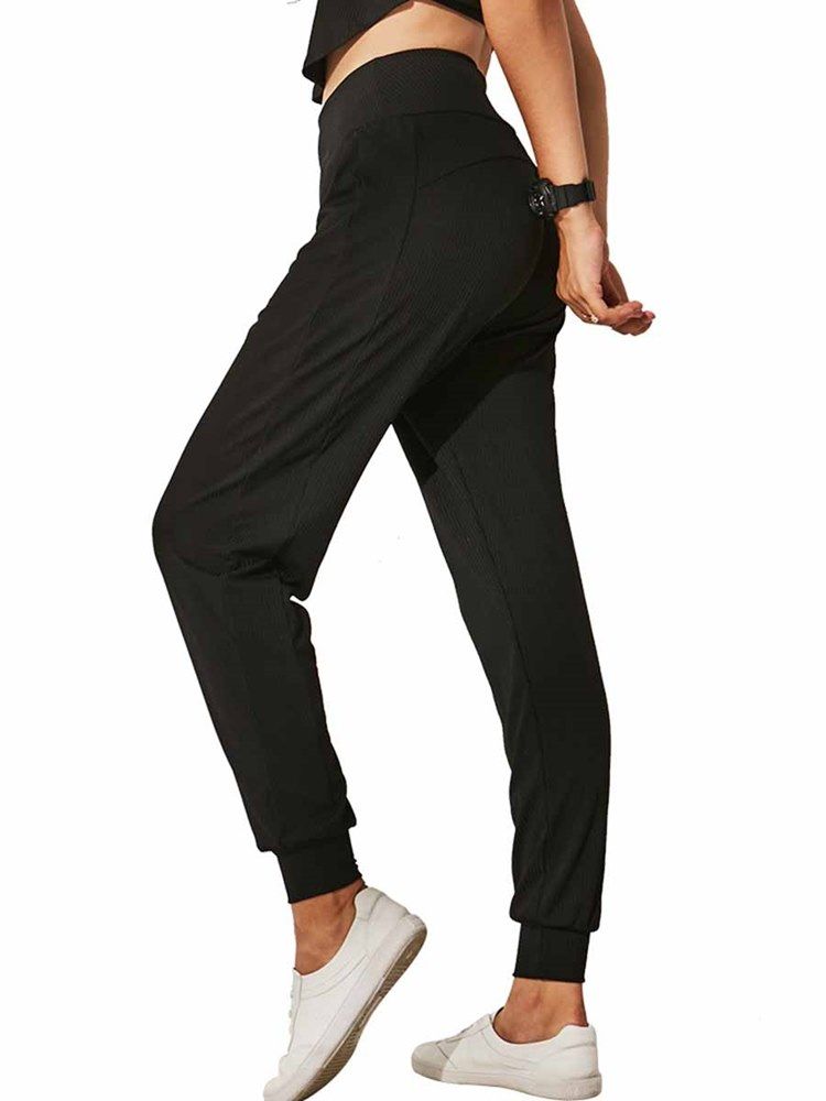 Solida Snabbtorkande Yogabyxor I Polyester