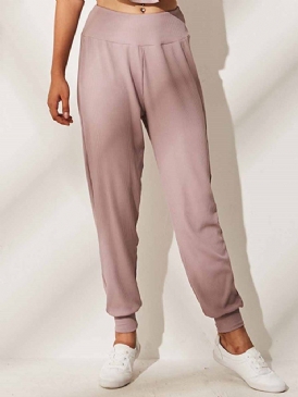 Solida Snabbtorkande Yogabyxor I Polyester