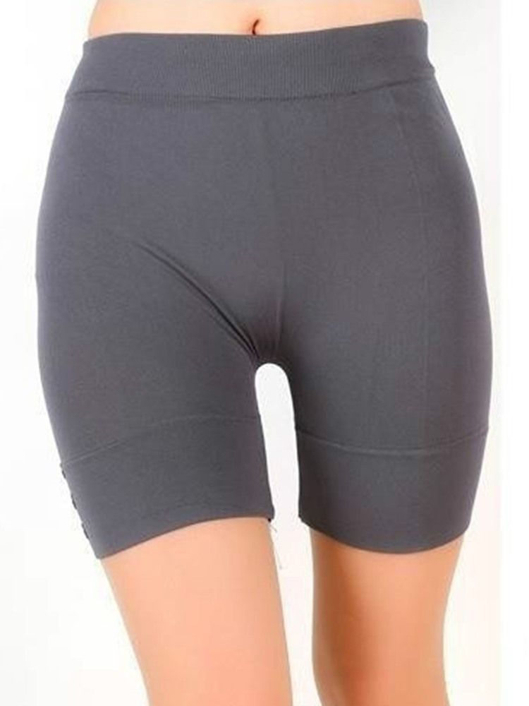 Solida Sommarshorts Som Andas För Kvinnor Gym Sports Yoga Byxor