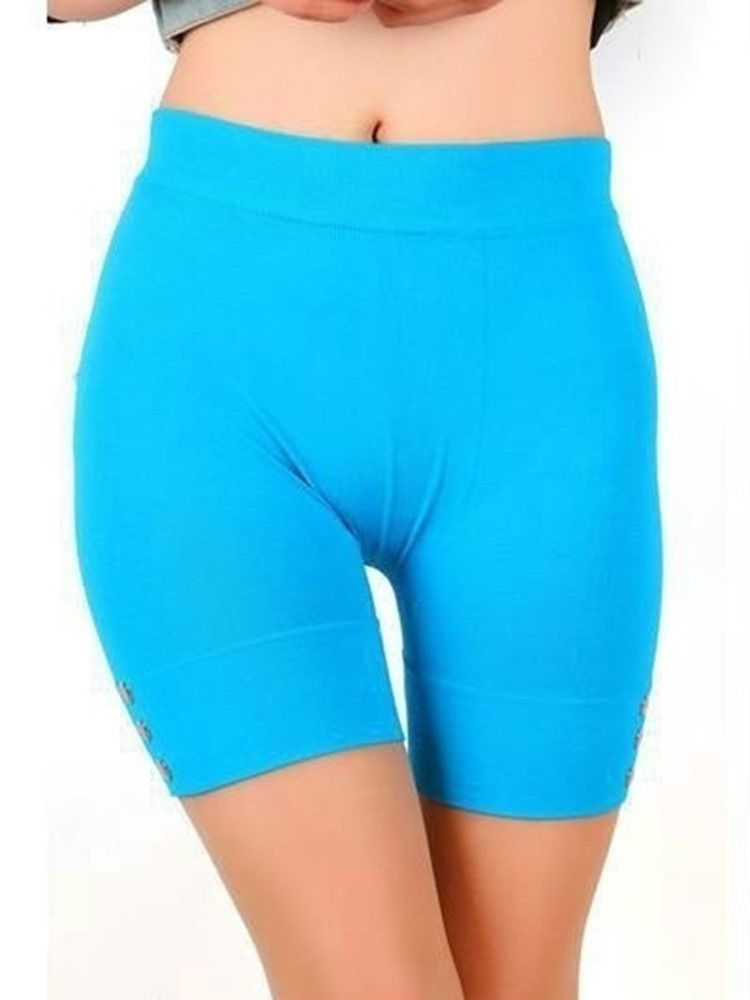 Solida Sommarshorts Som Andas För Kvinnor Gym Sports Yoga Byxor