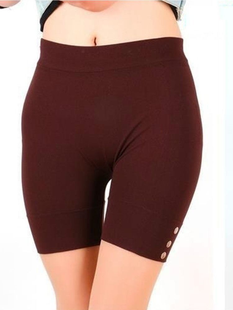 Solida Sommarshorts Som Andas För Kvinnor Gym Sports Yoga Byxor