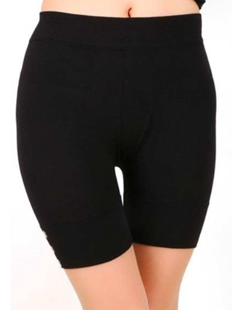 Solida Sommarshorts Som Andas För Kvinnor Gym Sports Yoga Byxor