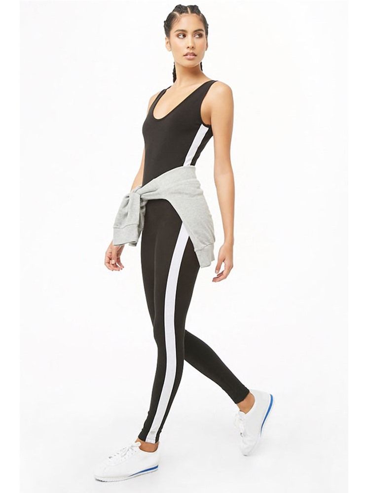 Stripe Gym för kvinnor Sport Fitness Yoga Byxor Jumpsuits