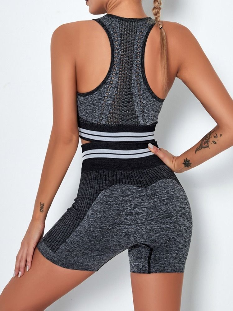 Stripe Nylon Anti-Sweat Ärmlös Tröja Klädeset