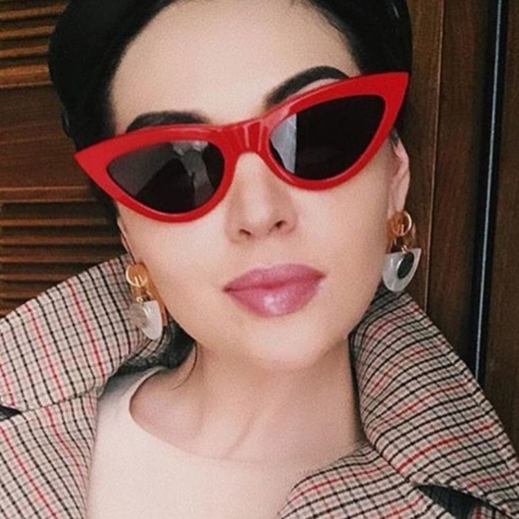 2018 Fashion Color Top Cat Eye Damsolglasögon För Sommaren Uv400