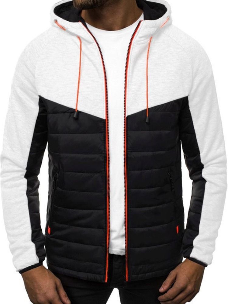Cardigan Patchwork Color Block Hoodies Casual Hoodies