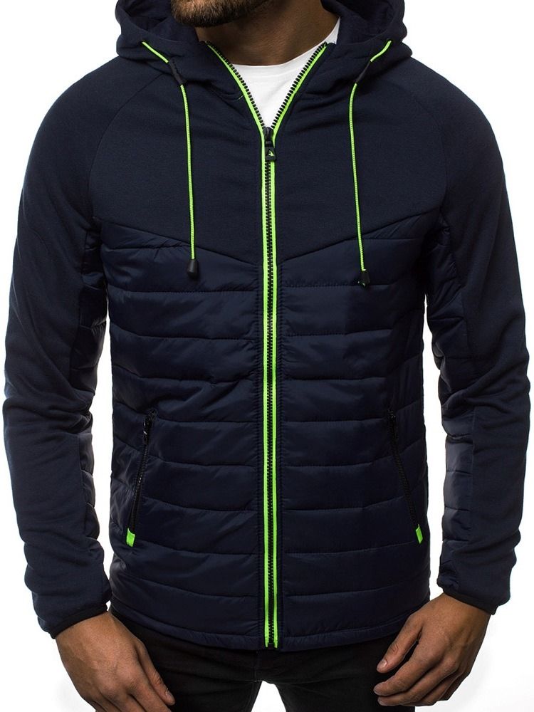 Cardigan Patchwork Color Block Hoodies Casual Hoodies