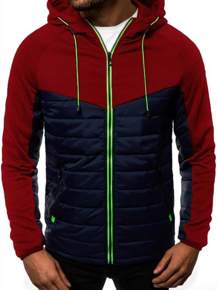 Cardigan Patchwork Color Block Hoodies Casual Hoodies