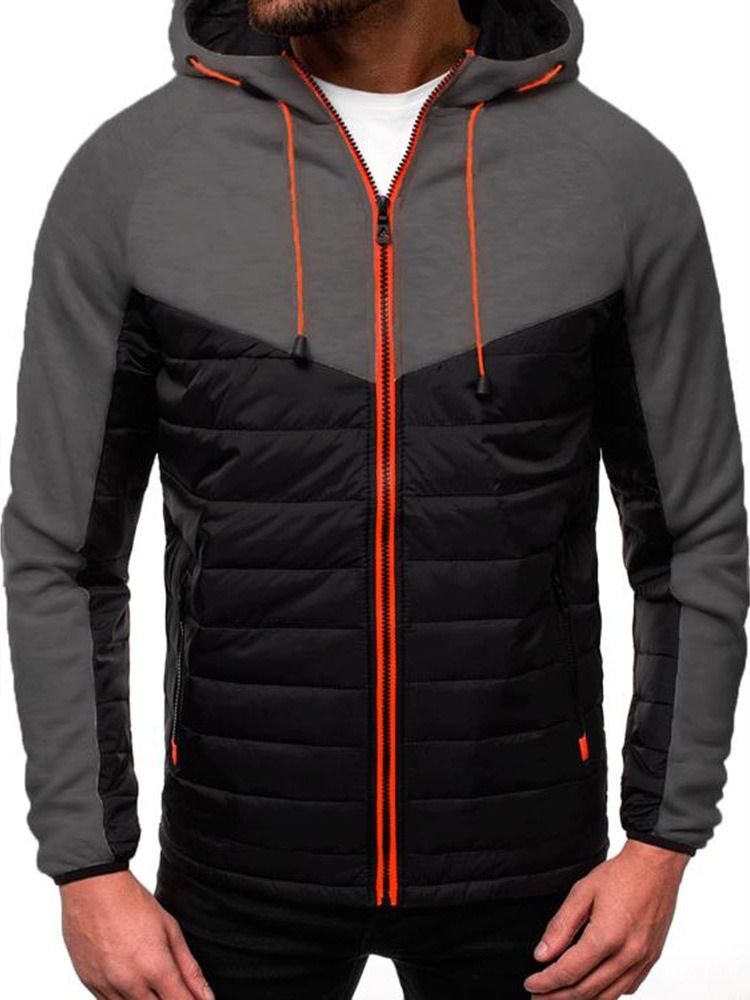 Cardigan Patchwork Color Block Hoodies Casual Hoodies