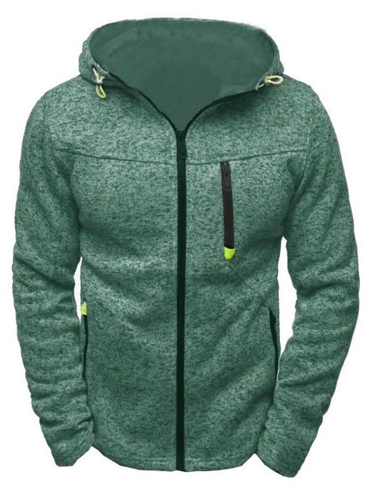 Cardigan Slim Huvtröjor Med Dragkedja
