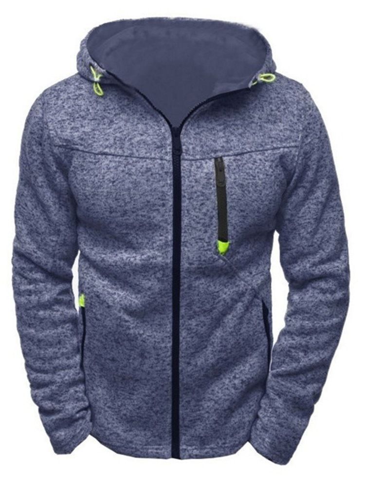Cardigan Slim Huvtröjor Med Dragkedja