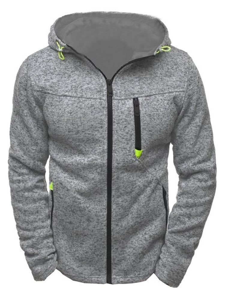 Cardigan Slim Huvtröjor Med Dragkedja