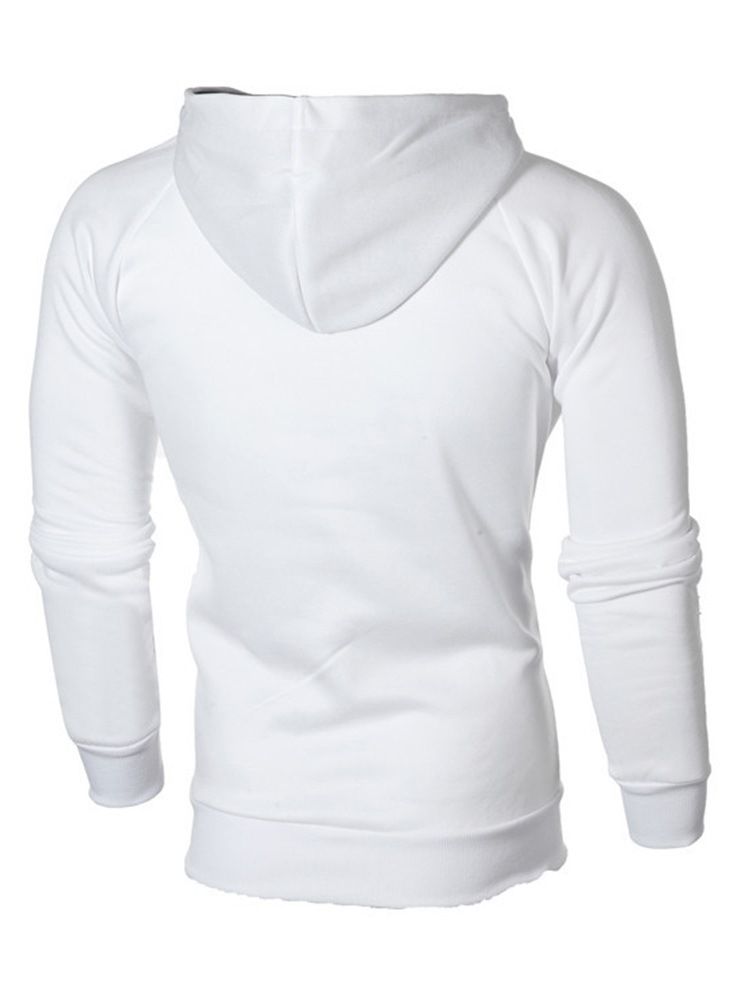 Dragkedja Cardigan Plain Slim Huvtröjor