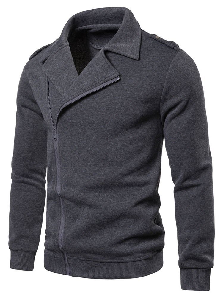 Dragkedja Cardigan Vanliga Luvtröjor För Herr
