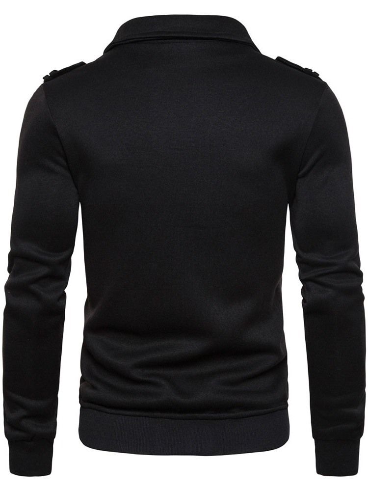 Dragkedja Cardigan Vanliga Luvtröjor För Herr