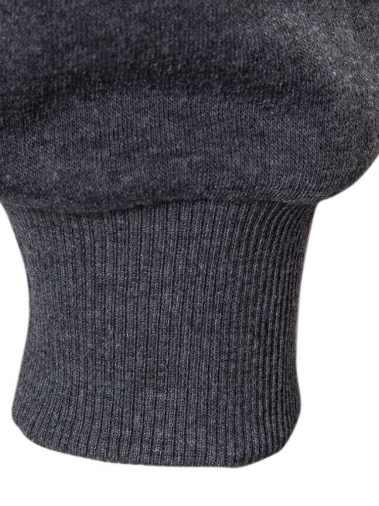 Dragkedja Cardigan Vanliga Luvtröjor För Herr
