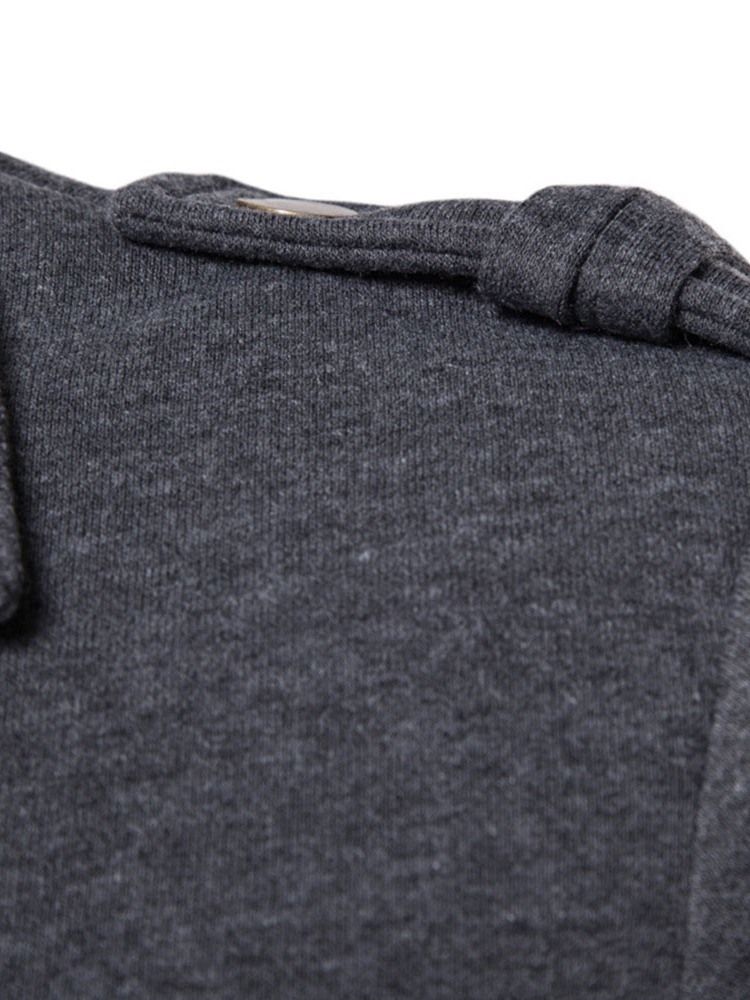 Dragkedja Cardigan Vanliga Luvtröjor För Herr