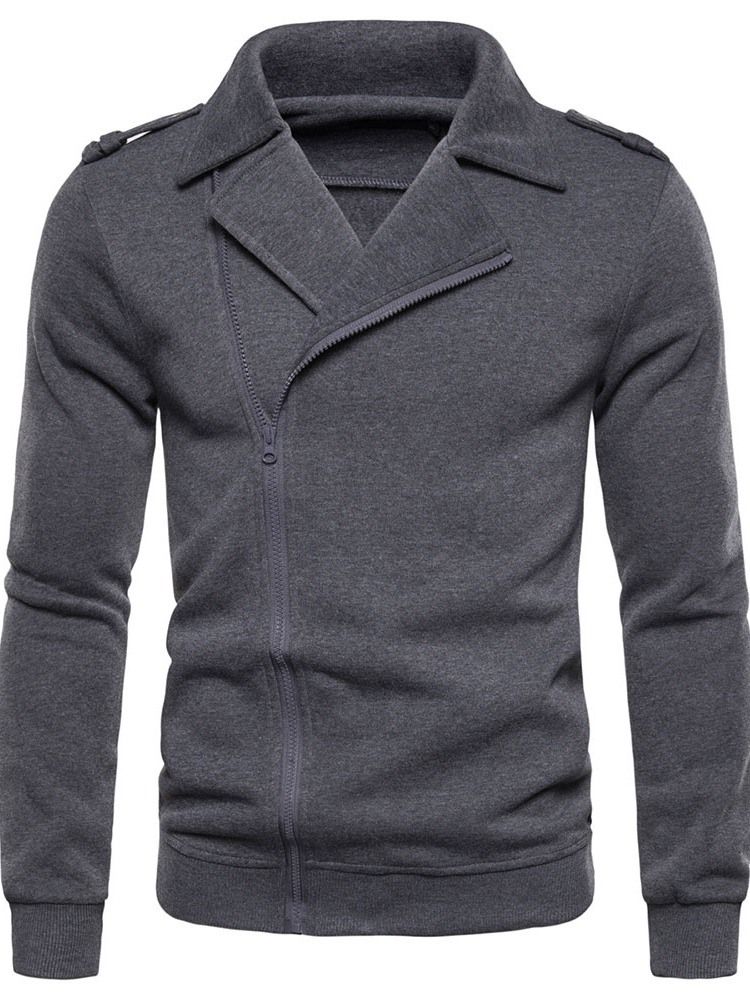 Dragkedja Cardigan Vanliga Luvtröjor För Herr