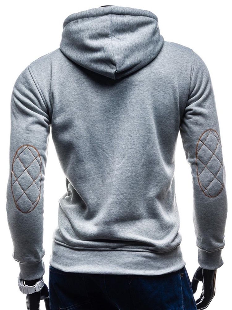 Letter Pullover Slimma Huvtröjor För Män