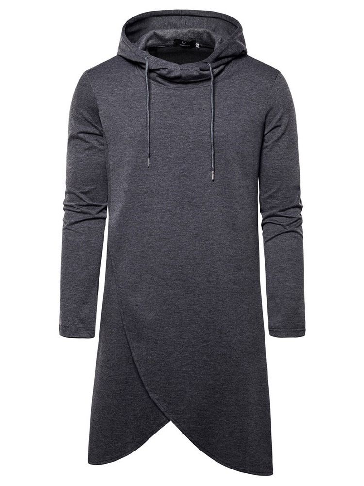 Mode Enfärgad Pullover Huvtröjor För Män