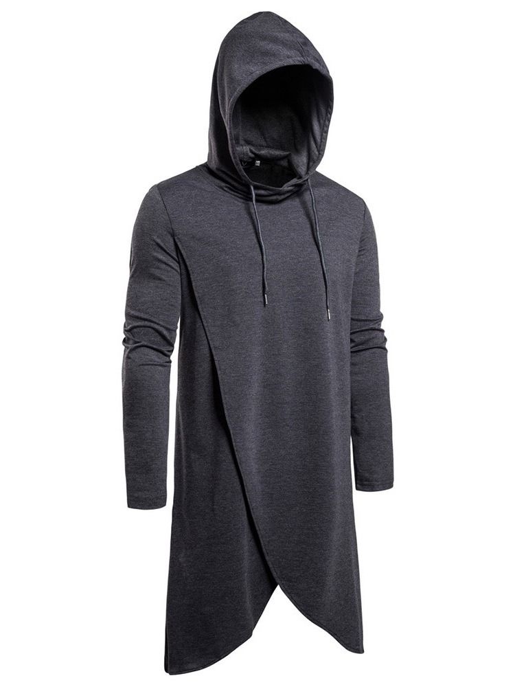Mode Enfärgad Pullover Huvtröjor För Män