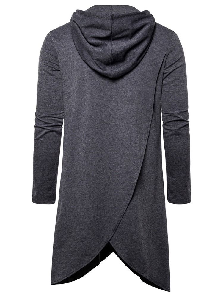 Mode Enfärgad Pullover Huvtröjor För Män