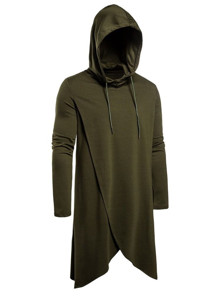 Mode Enfärgad Pullover Huvtröjor För Män