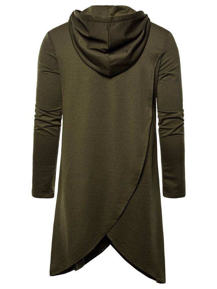Mode Enfärgad Pullover Huvtröjor För Män