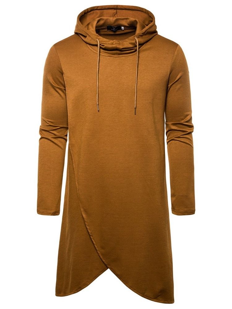 Mode Enfärgad Pullover Huvtröjor För Män