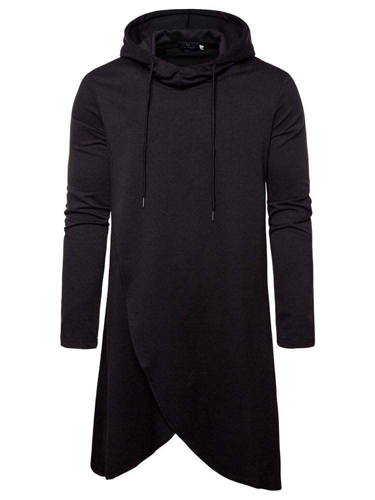 Mode Enfärgad Pullover Huvtröjor För Män