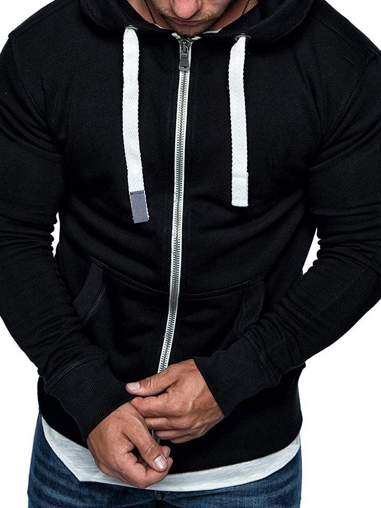 Pocket Cardigan Zipper Casual Hoodies