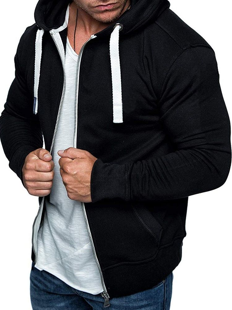 Pocket Cardigan Zipper Casual Hoodies