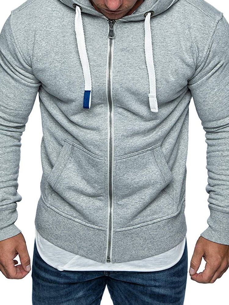 Pocket Cardigan Zipper Casual Hoodies