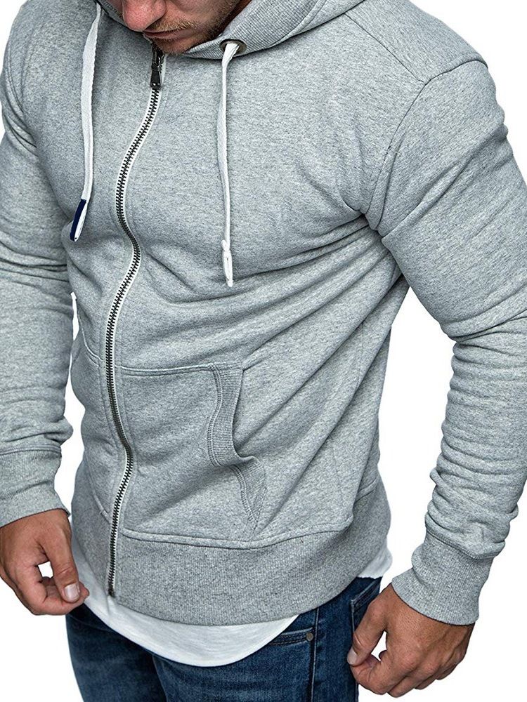 Pocket Cardigan Zipper Casual Hoodies