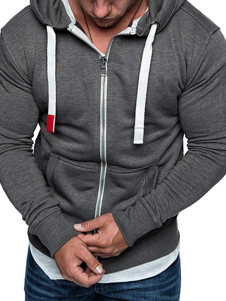 Pocket Cardigan Zipper Casual Hoodies